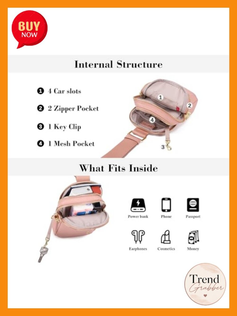 Anti-Theft Crossbody Bag for Women - Small RFID Blocking Sling Purse with - Picture 5 of 6